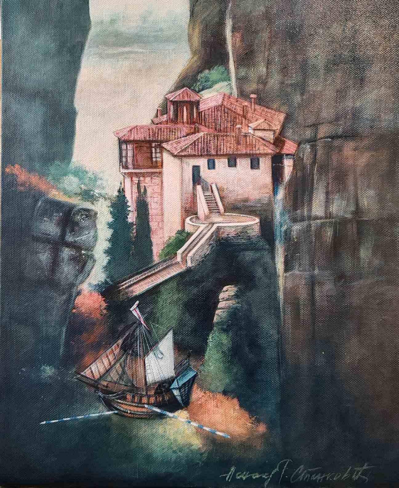 Molitve sa Meteora 46 x38 akril-ulje 2024.godina.jpg